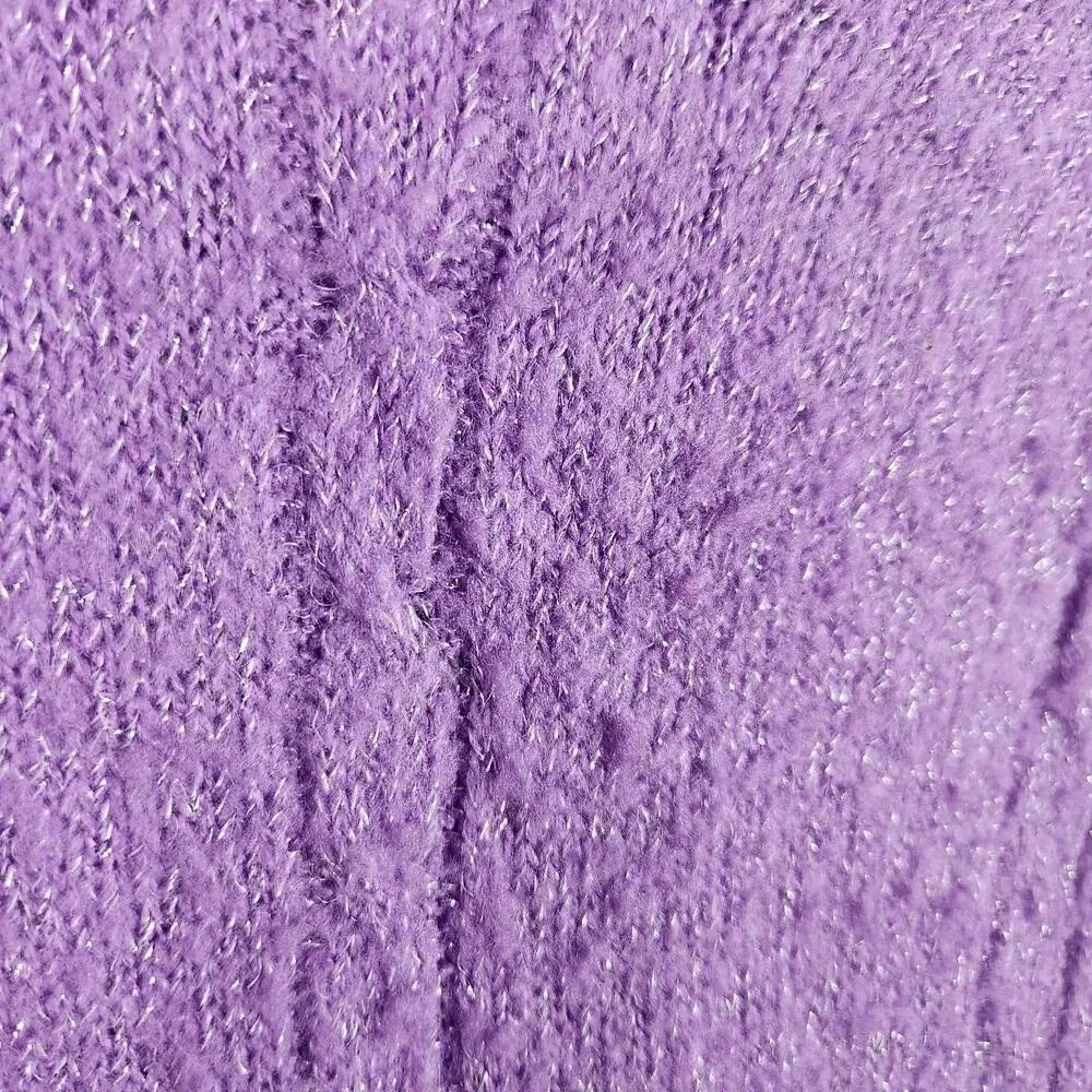 Vintage Arizona Jean Company Sweater Girls 14-16 Purple Hooded Sparkle Knit
